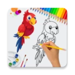 how to draw birds step by step android application logo